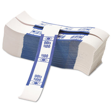Iconex™ Color-coded Kraft Currency Straps, Dollar Bill, $100, Self-adhesive, 1000-pack freeshipping - TVN Wholesale